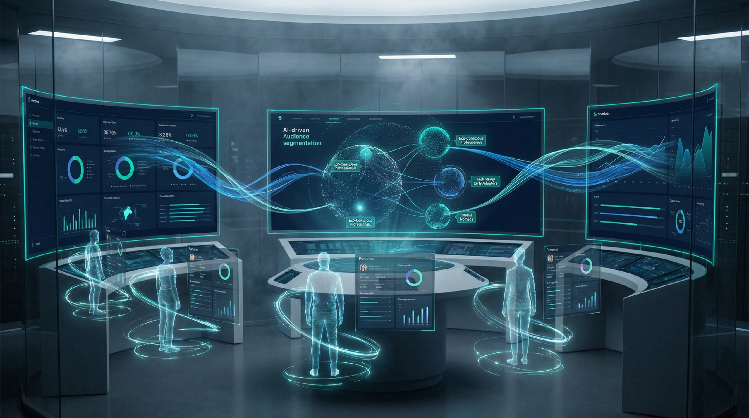 원플랜마케팅 AI 마케팅 캠페인 전략 대시보드 — 타겟 세그먼트 데이터 시각화 대표 이미지