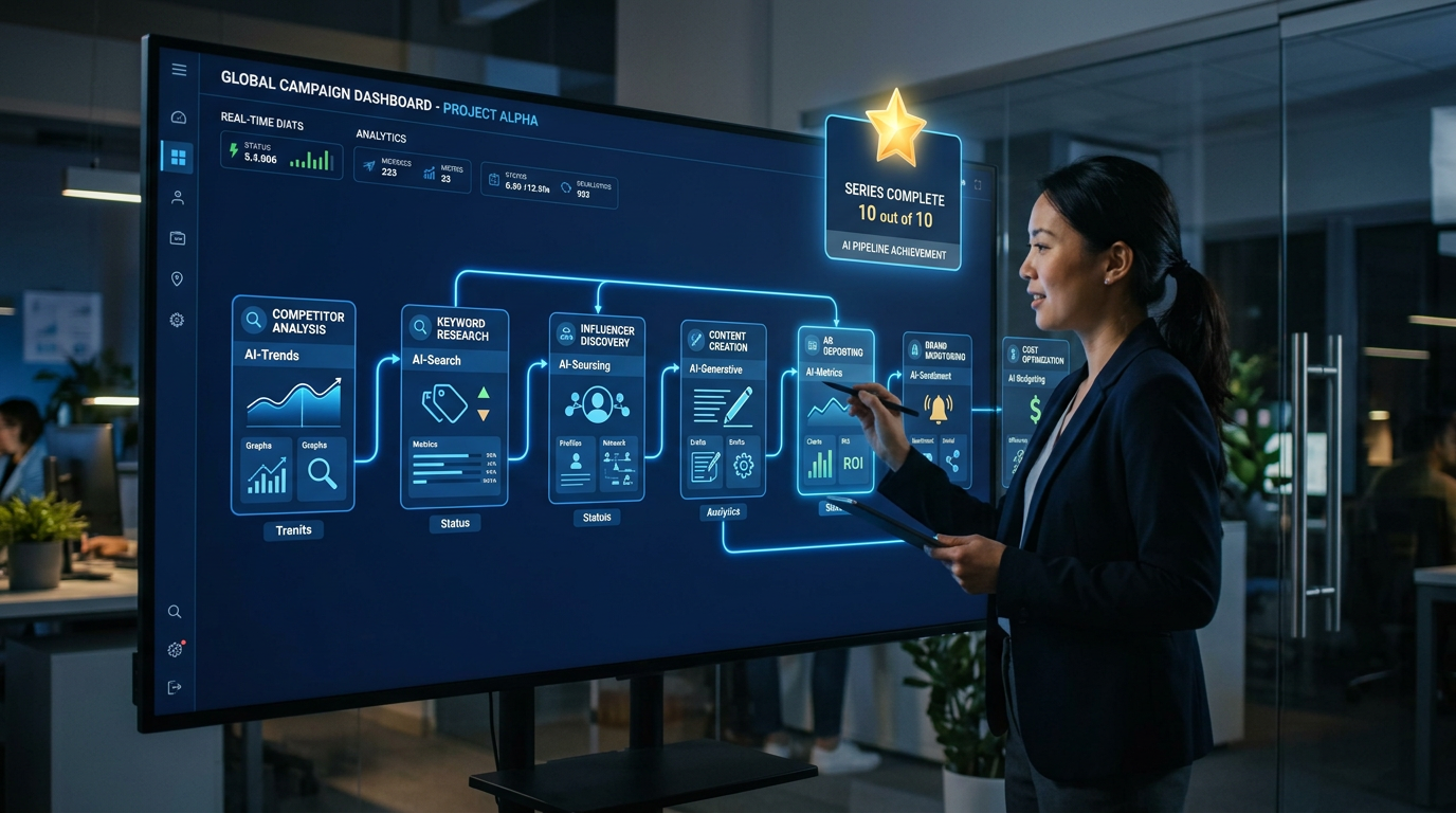 오픈클로 마케팅 자동화 완전판 썸네일 — 10편 시리즈 완결