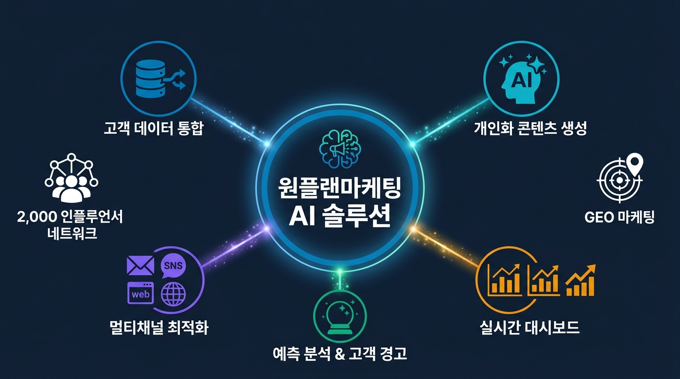원플랜마케팅 AI 솔루션 구성도