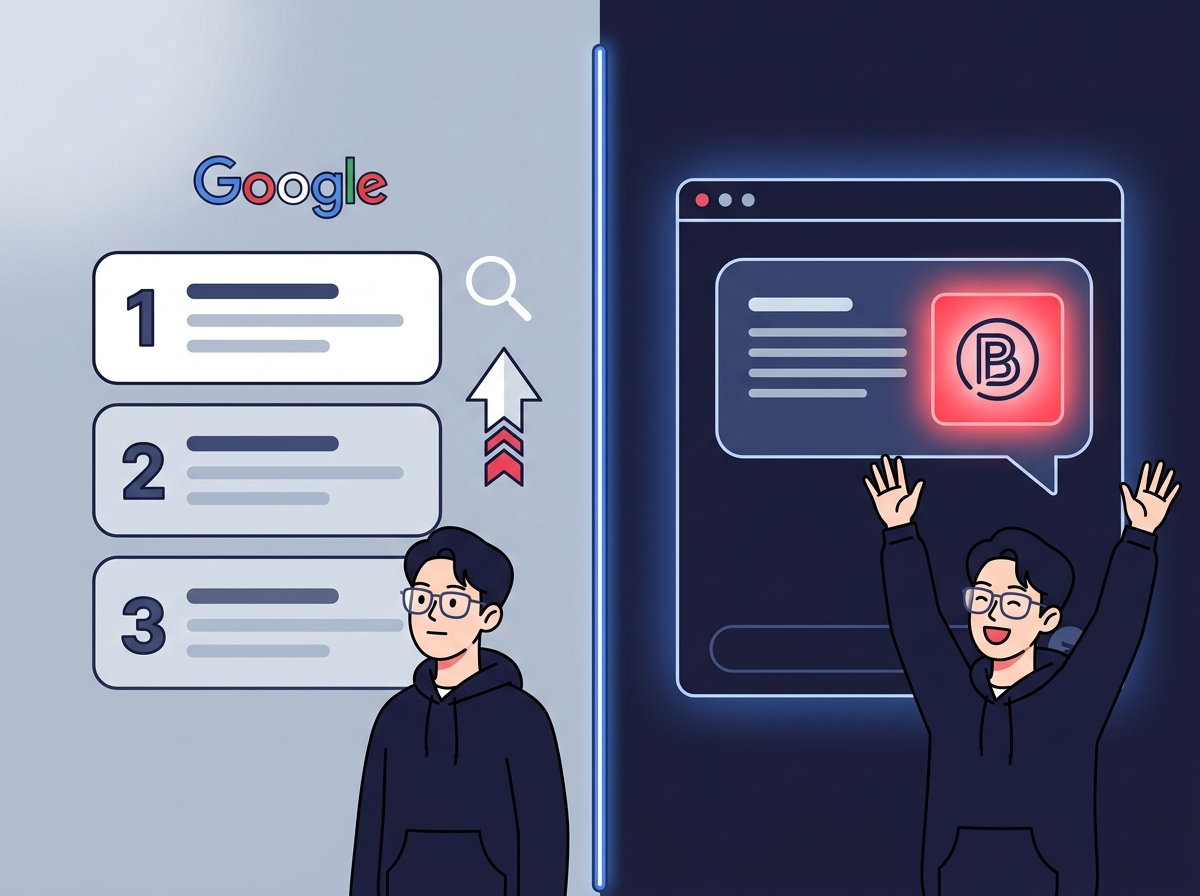 GEO 마케팅 SEO 차이 비교 AI 검색 최적화 원플랜마케팅