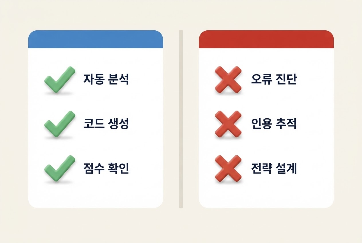 GEO 대행사 DIY 직접운영 월 투입시간 56시간 대 4시간 현실 비교 클락아이콘 인포그래픽 원플랜마케팅